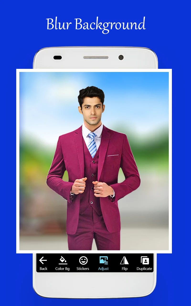 Men office suit photo editor screenshot