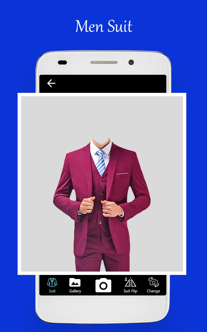 Men office suit photo editor screenshot