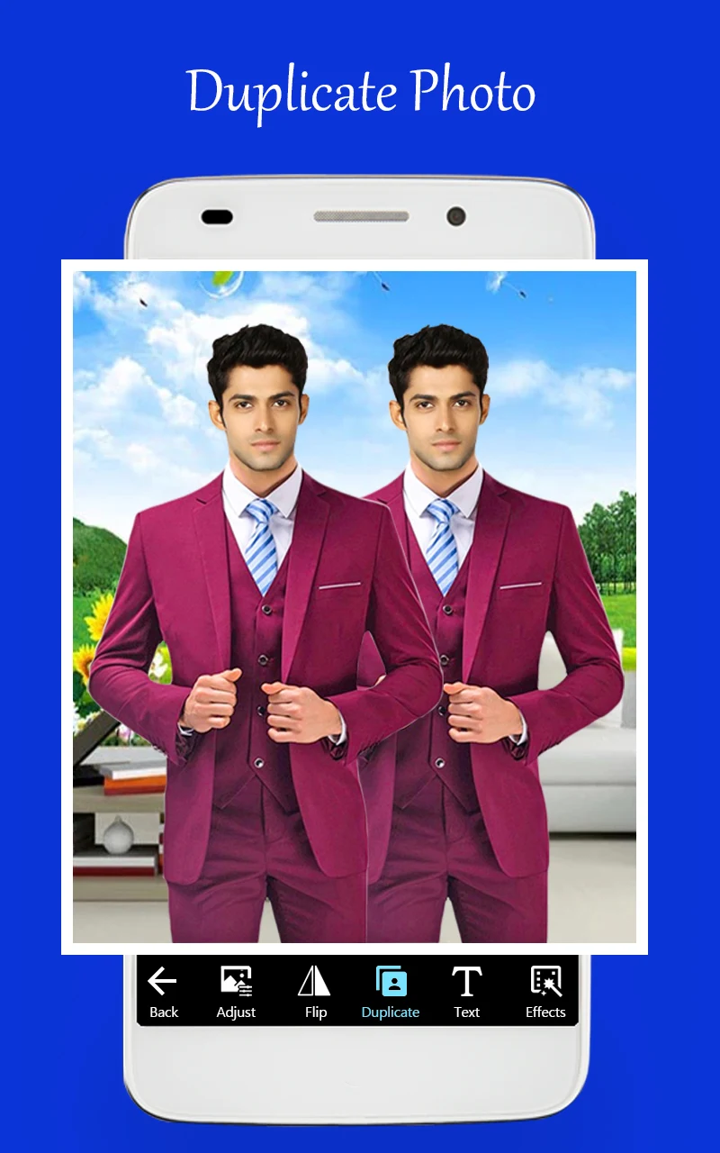 Men office suit photo editor screenshot